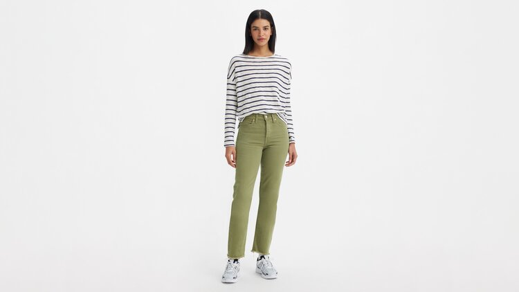 Levi's Wedgie Straight Jeans | Steeped Lichen Green