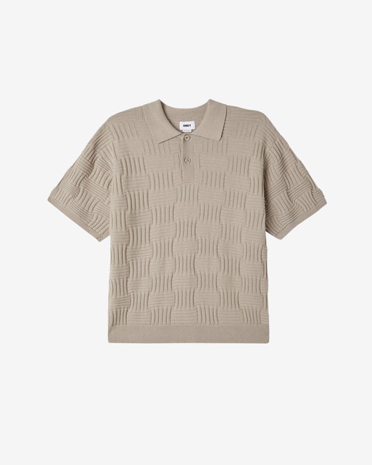 Obey Alfred Polo Sweater | Silver Grey