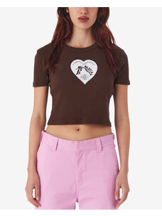 Obey Obey Commited To Excellence Cropped Rib T-Shirt | Java Brown