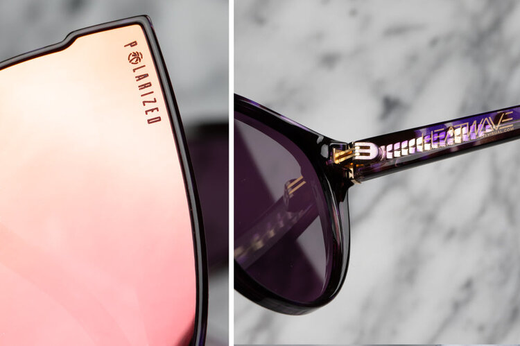 Heat Wave Carat Sunglass | Velvet Tortoise Frame / Purple Polarized