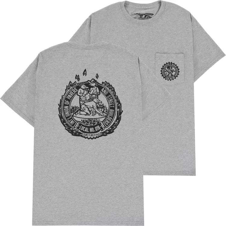 Antihero Antihero Union18 Eagle S/S Pocket Tee | Athletic Heather