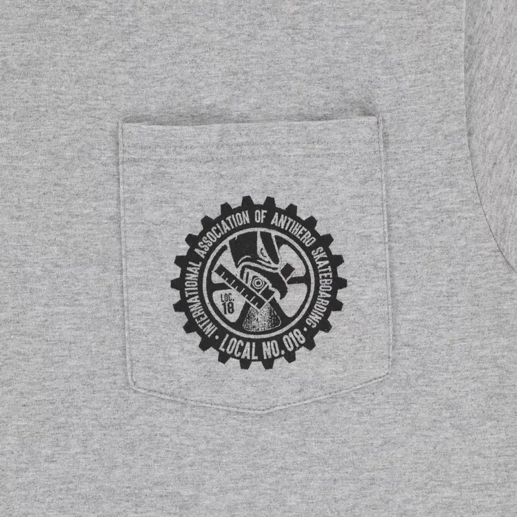 Antihero Antihero Union18 Eagle S/S Pocket Tee | Athletic Heather