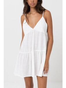 Rhythm Rhythm Classic Tiered Mini Dress | White