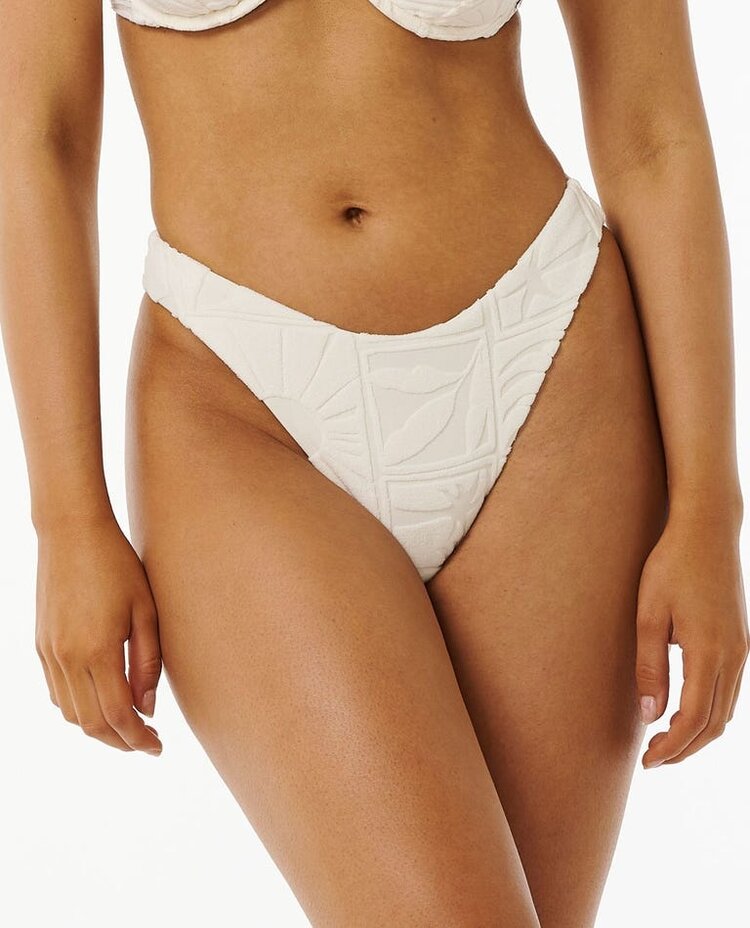 Rip Curl Santorini Terry Hi Leg Skimpy Coverage Bikini Bottom | Shell