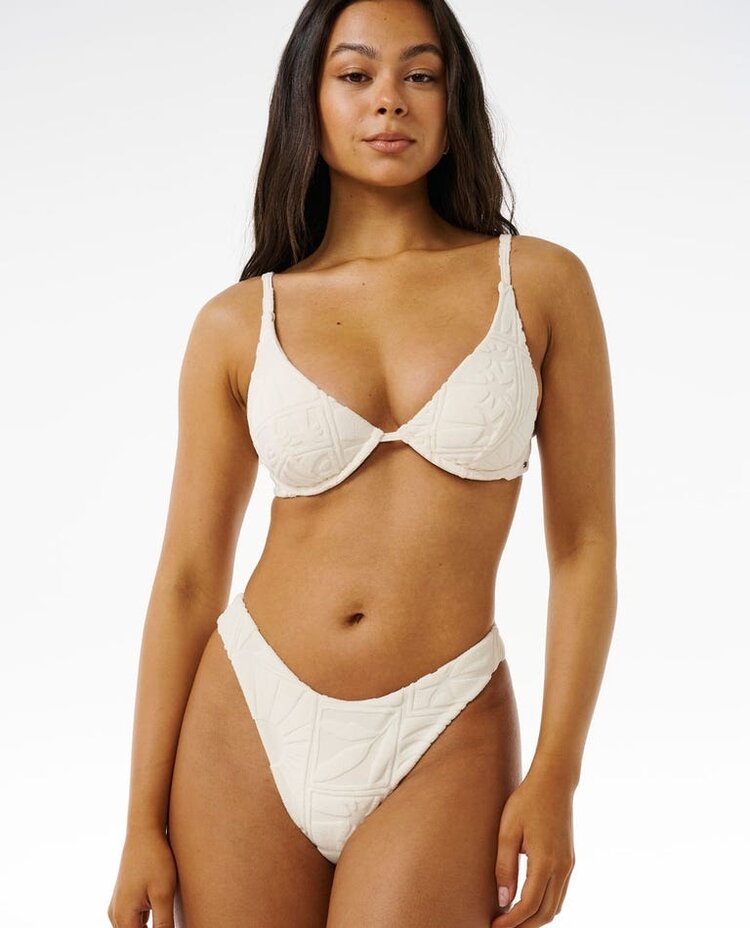 Rip Curl Santorini Terry Hi Leg Skimpy Coverage Bikini Bottom | Shell