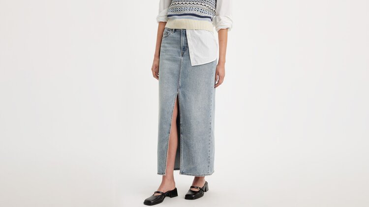 Levi's Levi's Ankle Column Skirt | Seraphina Stripe Crown Blue