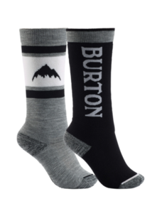 Burton Burton Kids' Weekend Midweight Socks 2-Pack | True Black