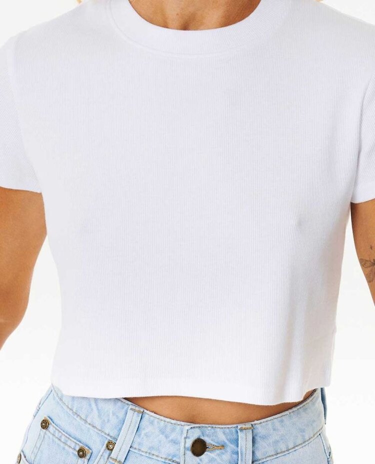 Rip Curl Classic Ribbed Tee | Optical White