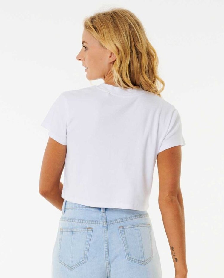Rip Curl Classic Ribbed Tee | Optical White