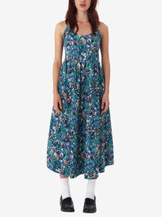 Obey Obey Spring Garden Dress | Teal Blue Multi