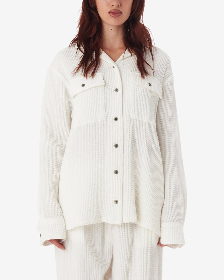 Obey Obey Camille Waffle Shirt | White