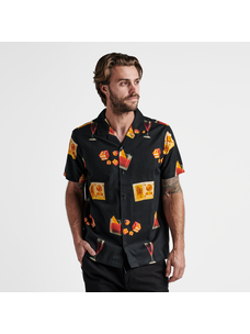 Roark Gonzo Short Sleeve Woven Collar Collar Shirt | Buon Giorno Black