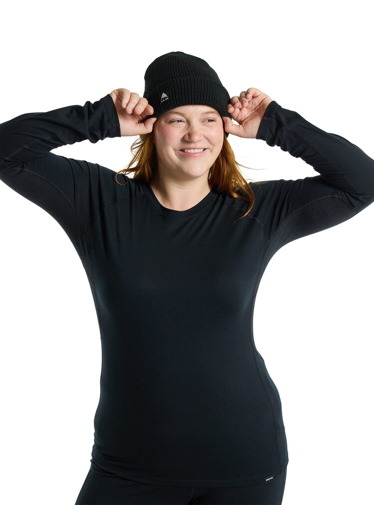 Burton Women's Phayse Merino Base Layer Crewneck | True Black