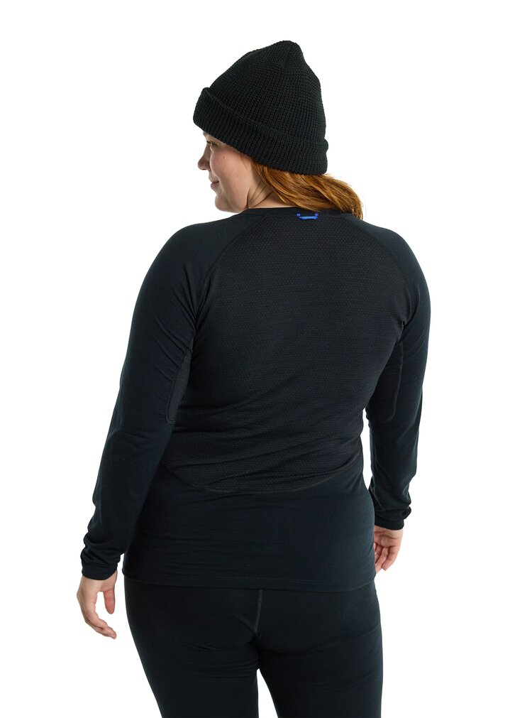 Burton Women's Phayse Merino Base Layer Crewneck | True Black