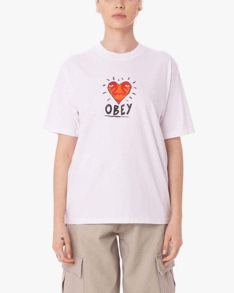 Obey Obey Heart Scribble Tee | White