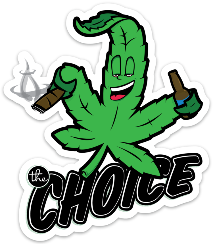 The Choice Shop Weed Sticker | 4" x 4 1/2"