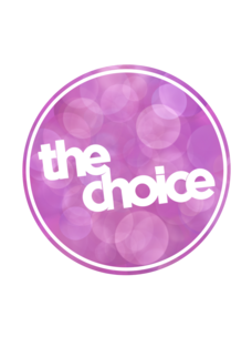 The Choice Shop Circle Logo Pink Bubble Sticker | 4" x 4"