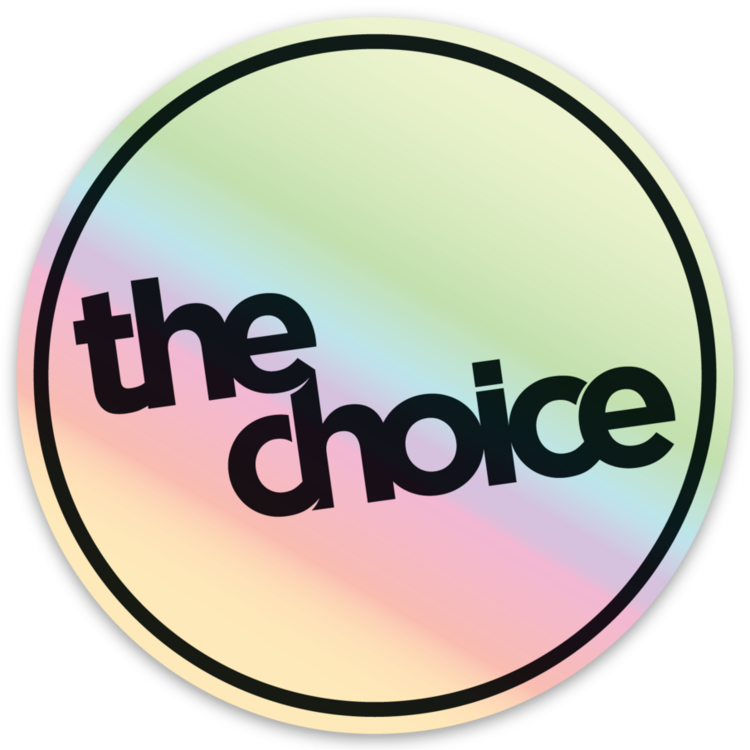 The Choice Shop Holographic Circle Logo Sticker | 3"