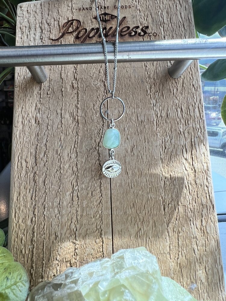 Maiden Perras Maiden Perras Chrysoprase Eye Necklace | Silver