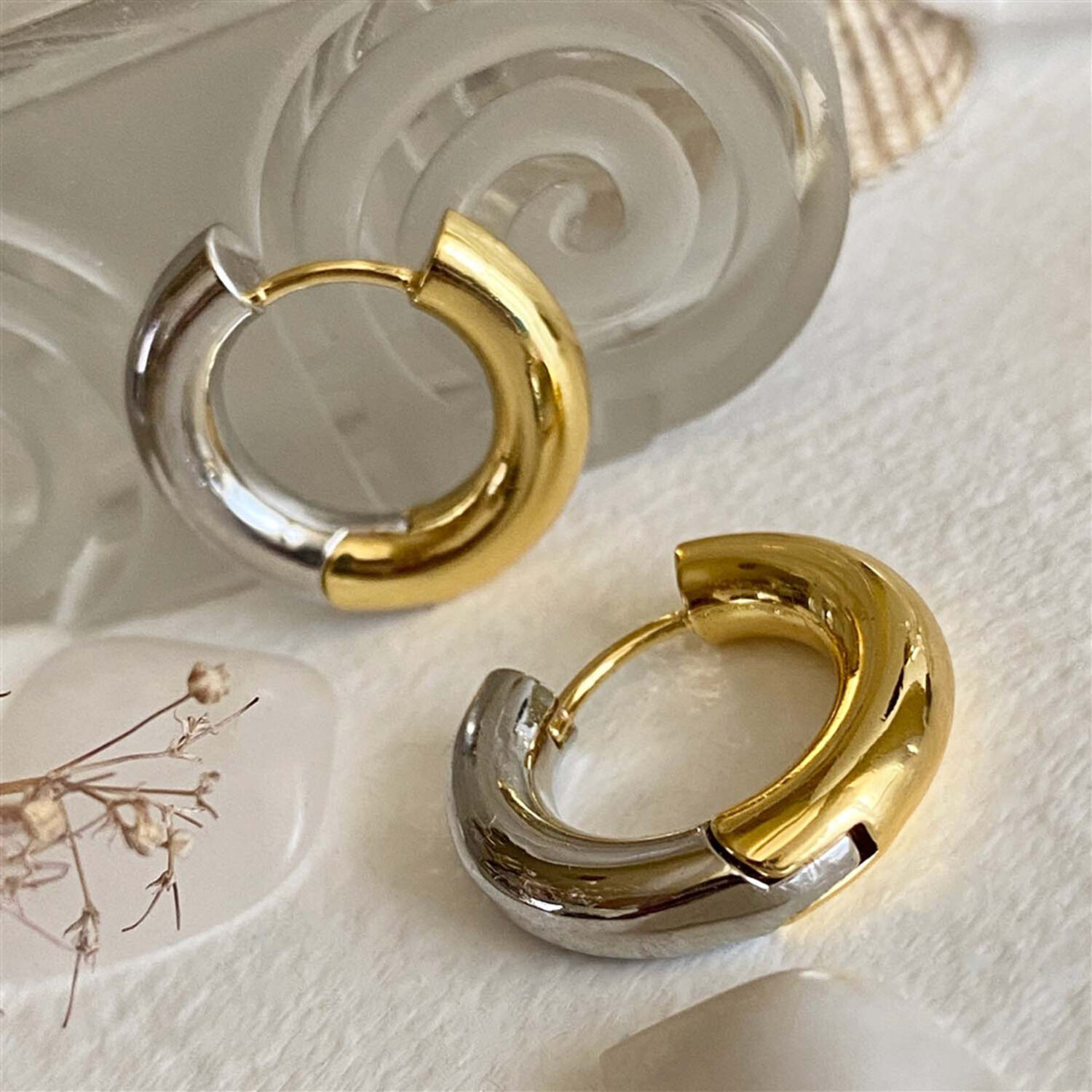 Half hoop earrings deals