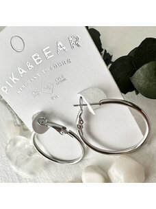 Pika & Bear Pika & Bear Dave Classic Hoop Earrings | Silver