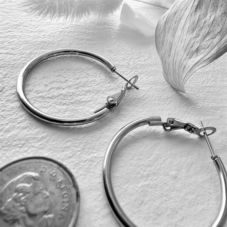 Pika & Bear Pika & Bear Dave Classic Hoop Earrings | Silver