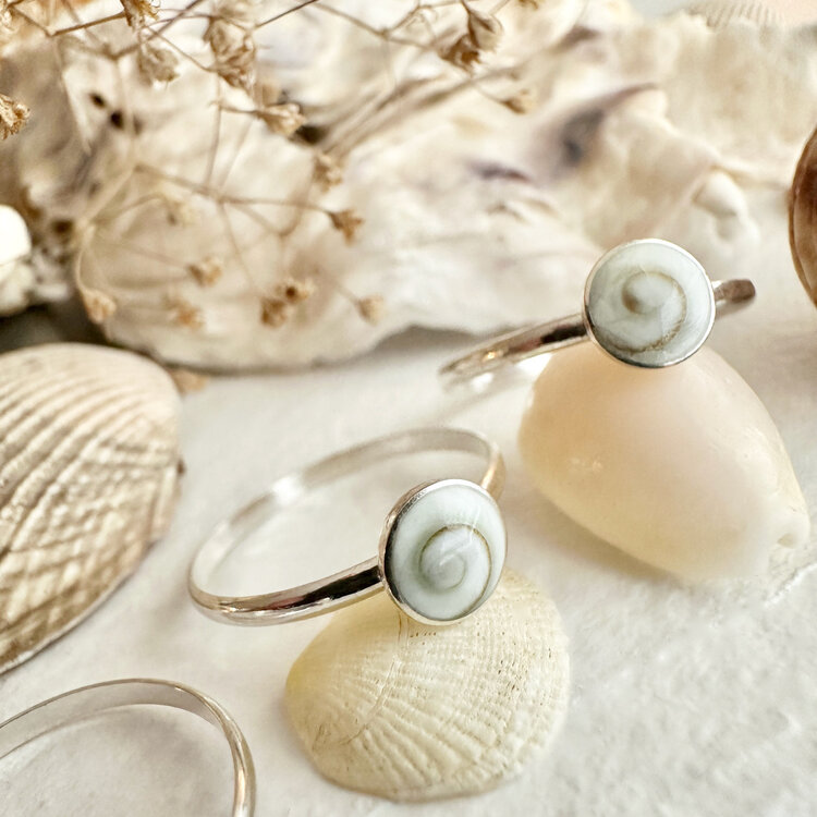 Pika & Bear Pika & Bear Kapa'a Shell Ring | Sterling Silver