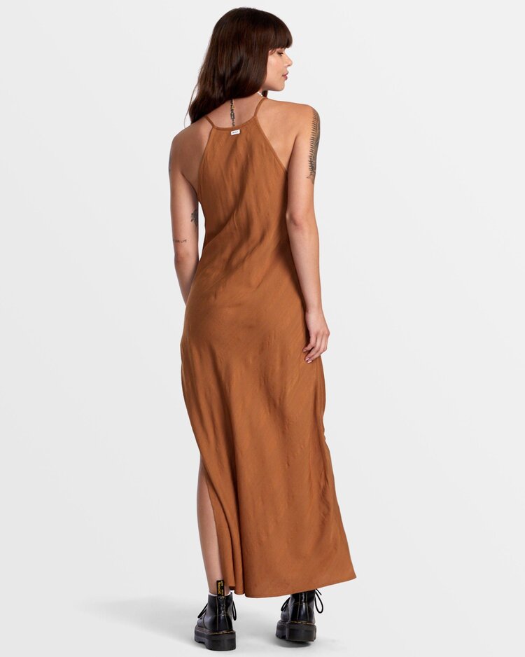 RVCA Exile Midi Sun Dress | Camel
