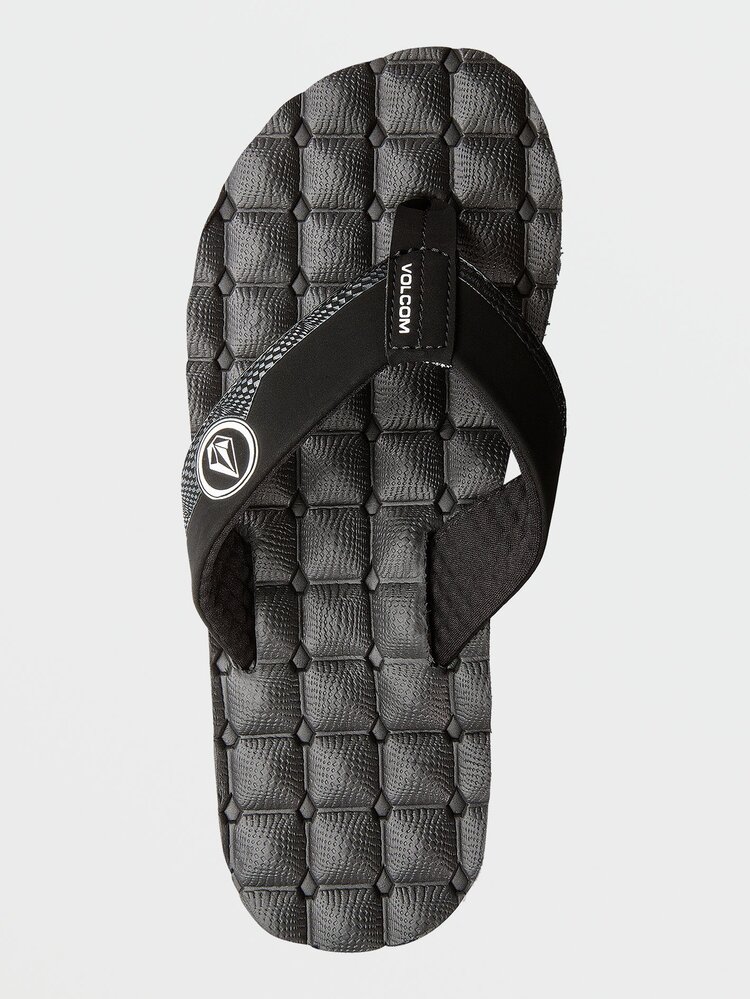 Volcom Recliner Big Youth Sandals | Black White
