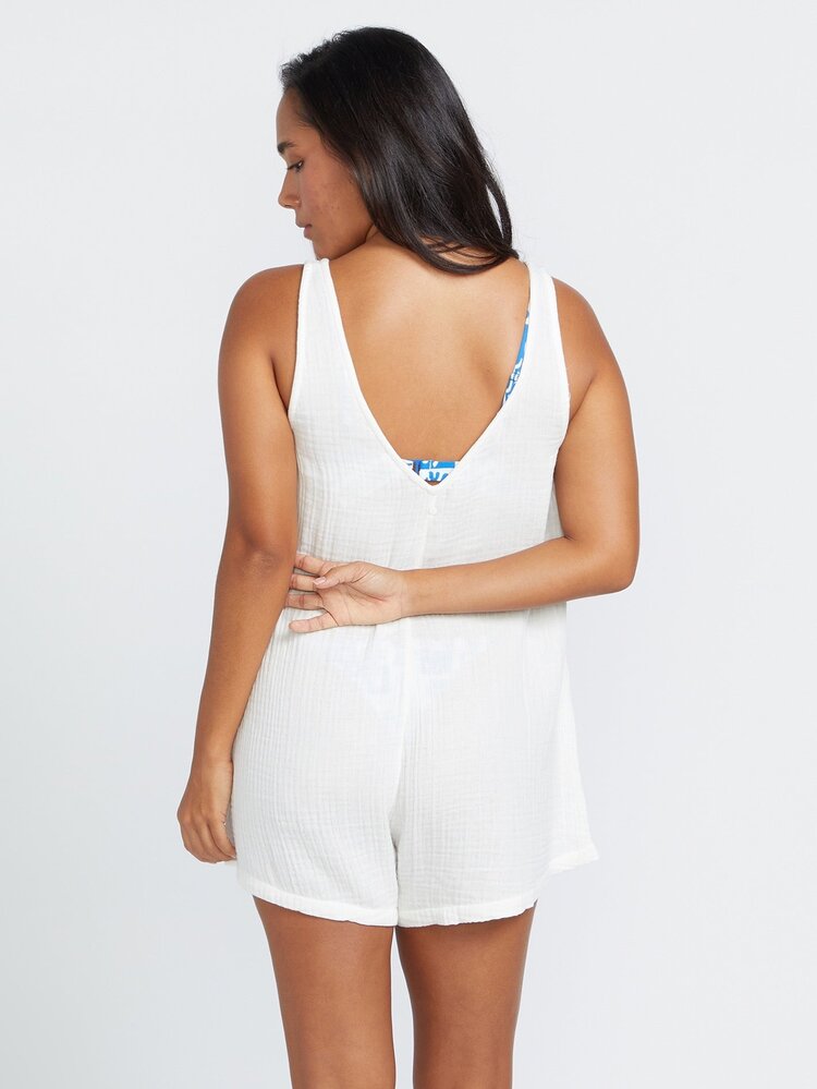 Volcom Hang Loose Romper | Star White