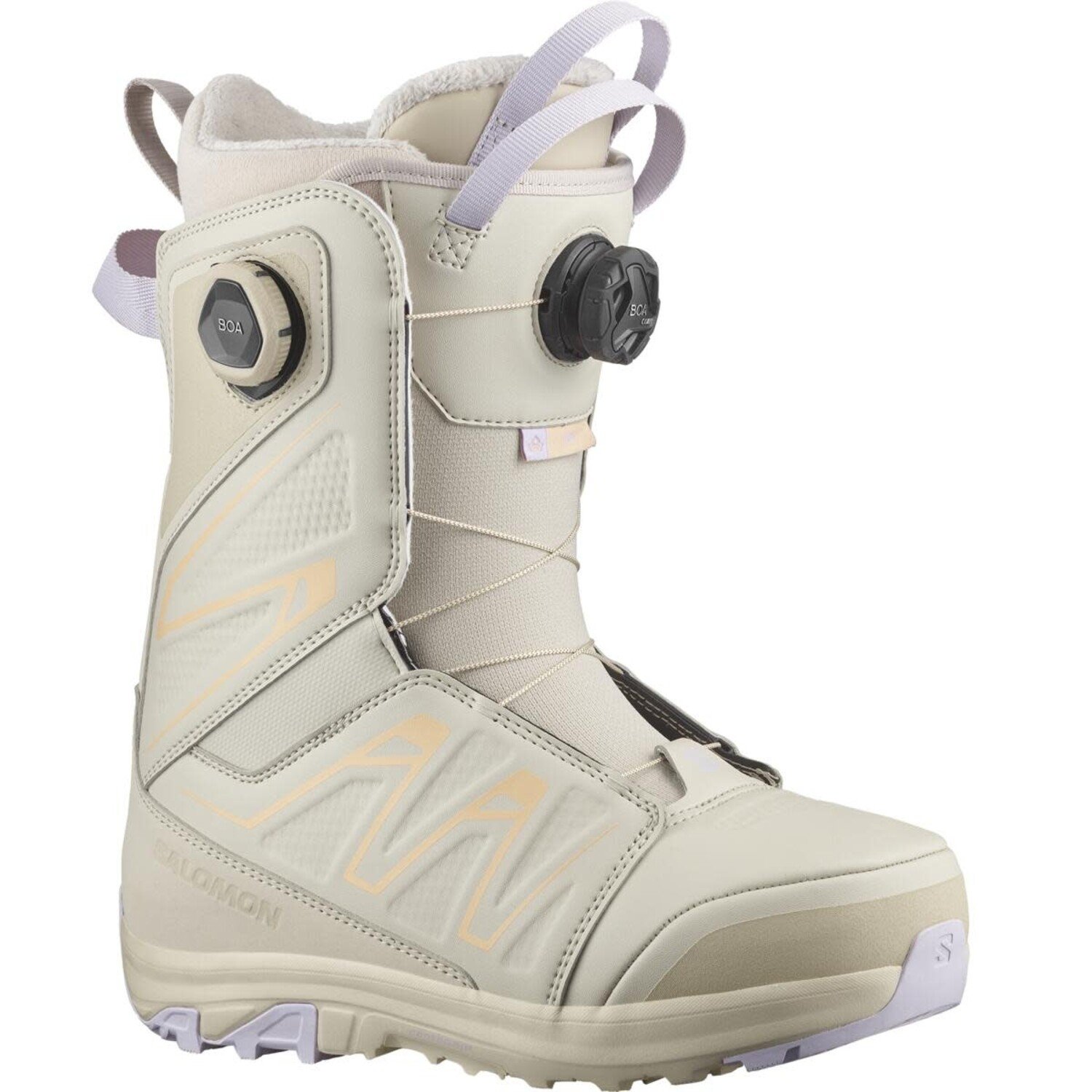 スノーボード salomon ivy boa 25cm Ivy Boa Sj Boa Snowboard Boots | Cream / Peach Fuzz / Orchid Petal