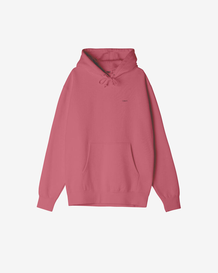 Obey Obey Geometric Power Canvas Fleece Hoodie | Mineral Red
