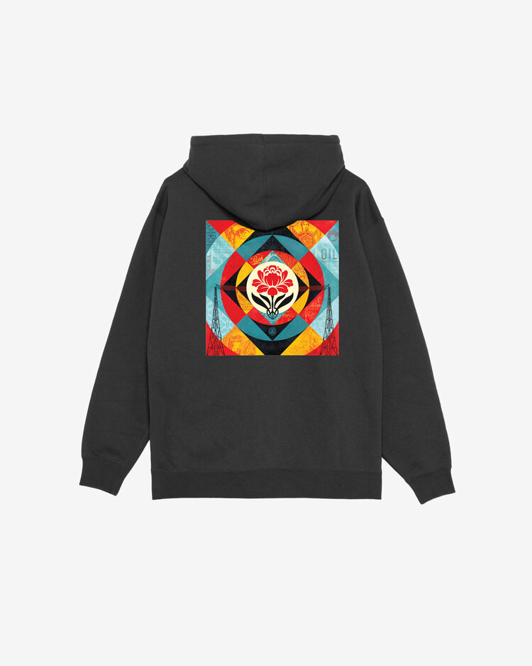 Obey Obey Geometric Power Canvas Fleece Hoodie | Black
