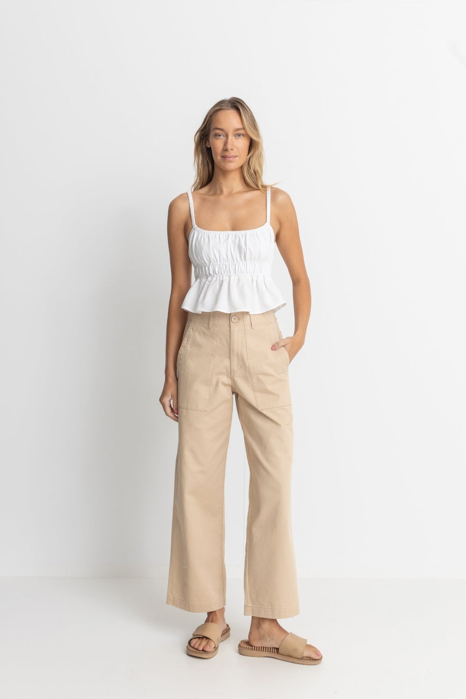 Babydoll Cami Top | White - The Choice Shop