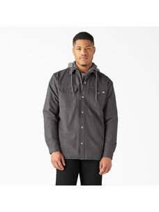 Dickies Dickies Water Repellent Duck Hooded Shirt Jacket | Slate Grey