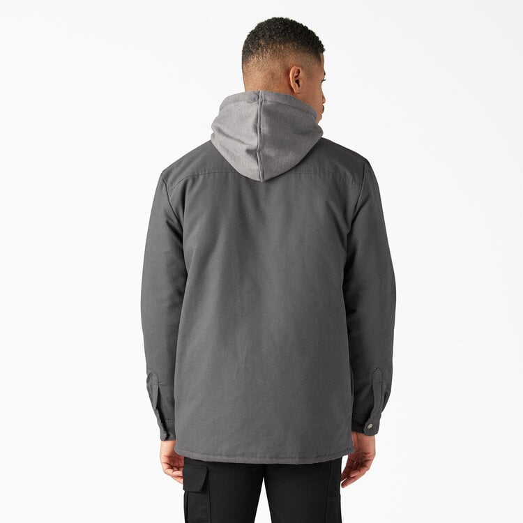 Dickies Dickies Water Repellent Duck Hooded Shirt Jacket | Slate Grey
