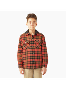 Dickies Dickies Boys Flannel Shirt Jacket | Red Ochre