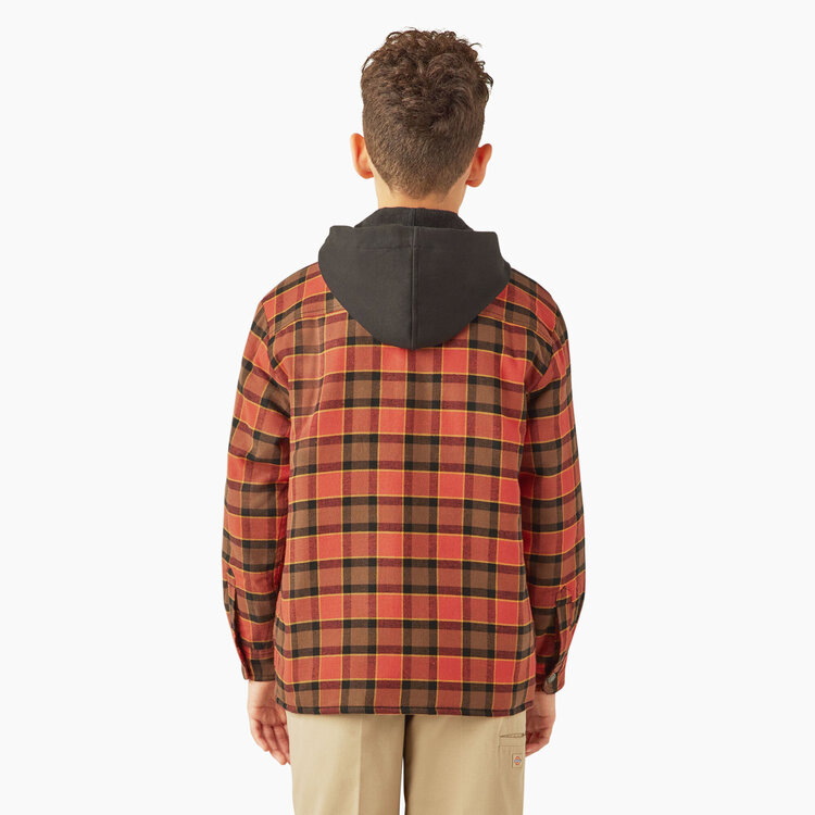 Dickies Dickies Boys Flannel Shirt Jacket | Red Ochre