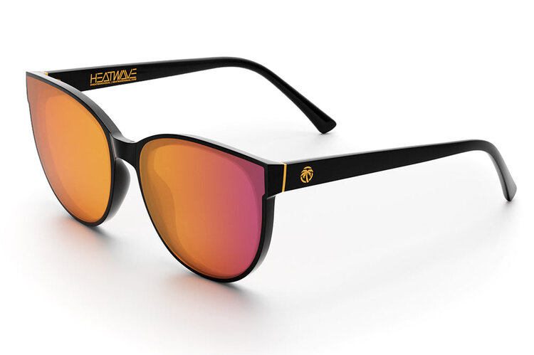 Heat Wave Heat Wave Carat Sunglasses | Black Polarized Rose Gold Lens