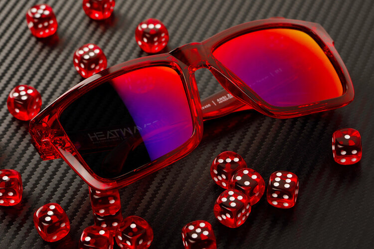 Heat Wave Heat Wave Vise Z87 Sunglasses | Polarized Neon Red Frame