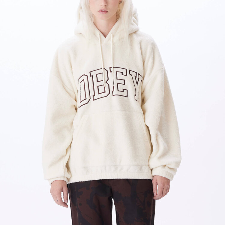 Obey Obey Cross Stitch Collegiate Hood Fleece | Unbleached