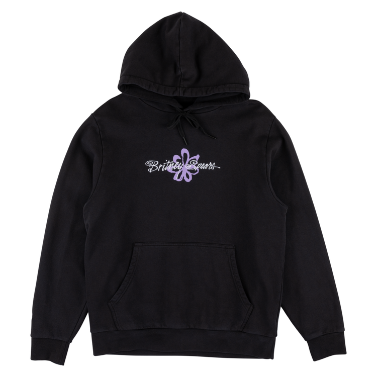 Welcome Welcome Flower Pigment-Dyed Hoodie | Black