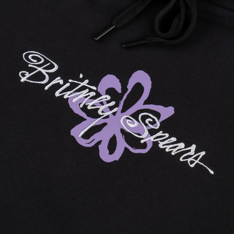 Welcome Welcome Flower Pigment-Dyed Hoodie | Black