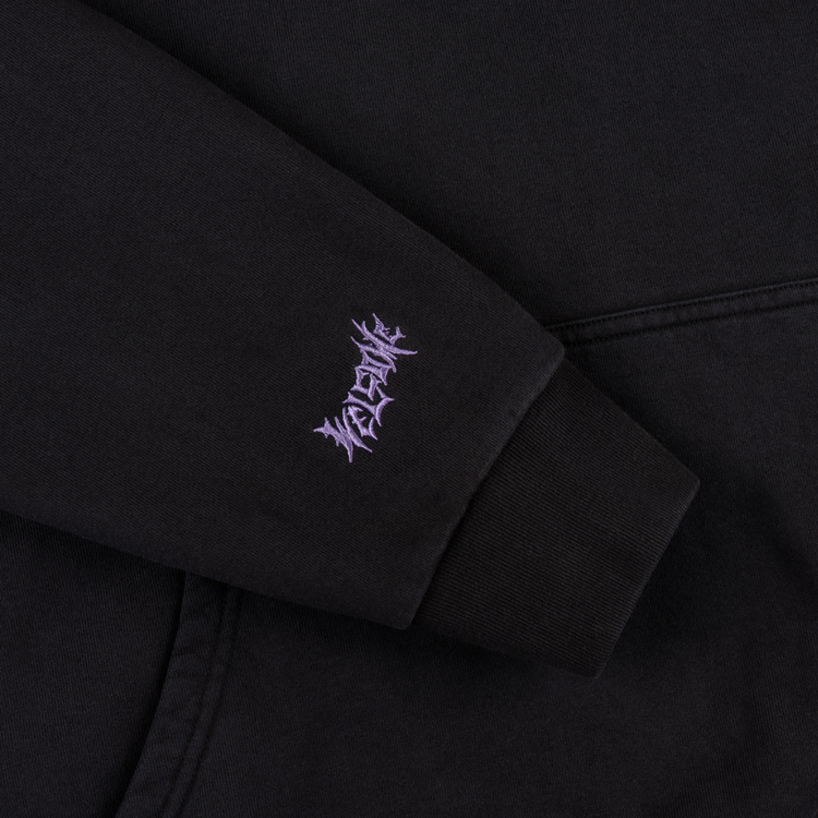 Welcome Welcome Flower Pigment-Dyed Hoodie | Black