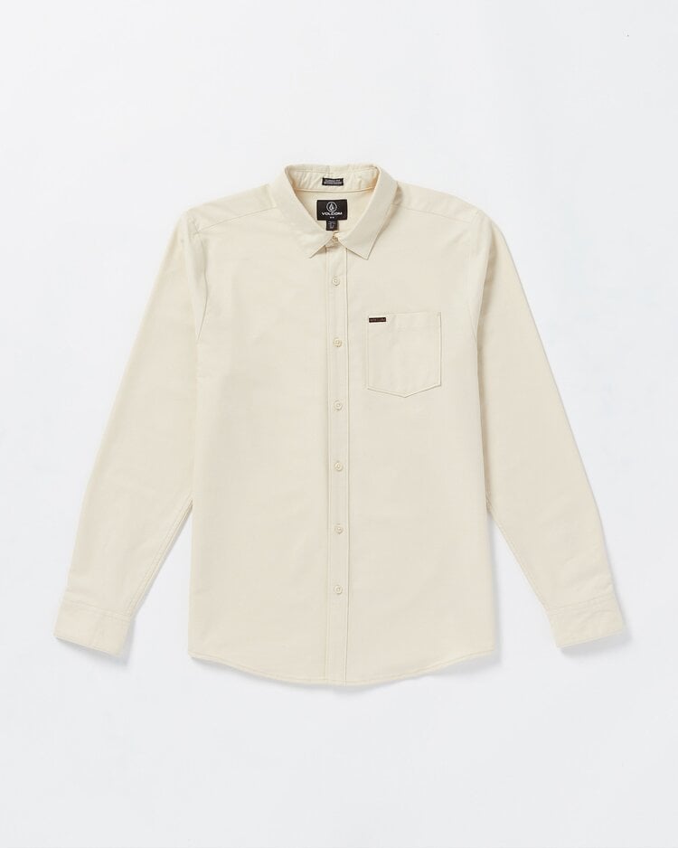 Volcom Veeco Oxford Long Sleeve | Dirty White