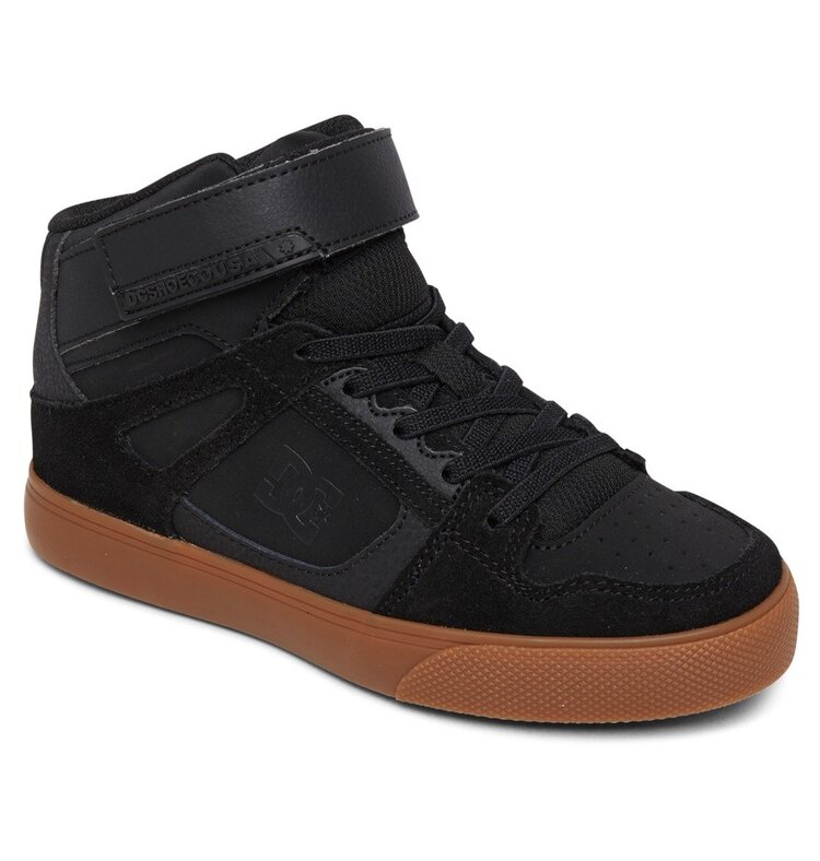DC DC Pure High-Top Ev (Youth) | Black/Gum