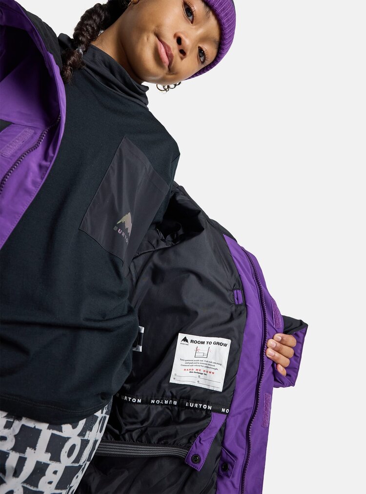 Burton Burton Kids' Ascutney 2L Jacket | Imperial Purple/True Black