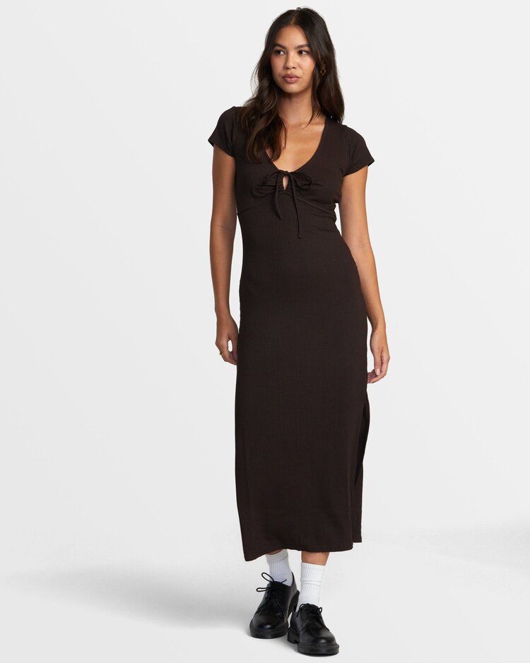 RVCA Smitten II Midi Dress | Chocolate Torte