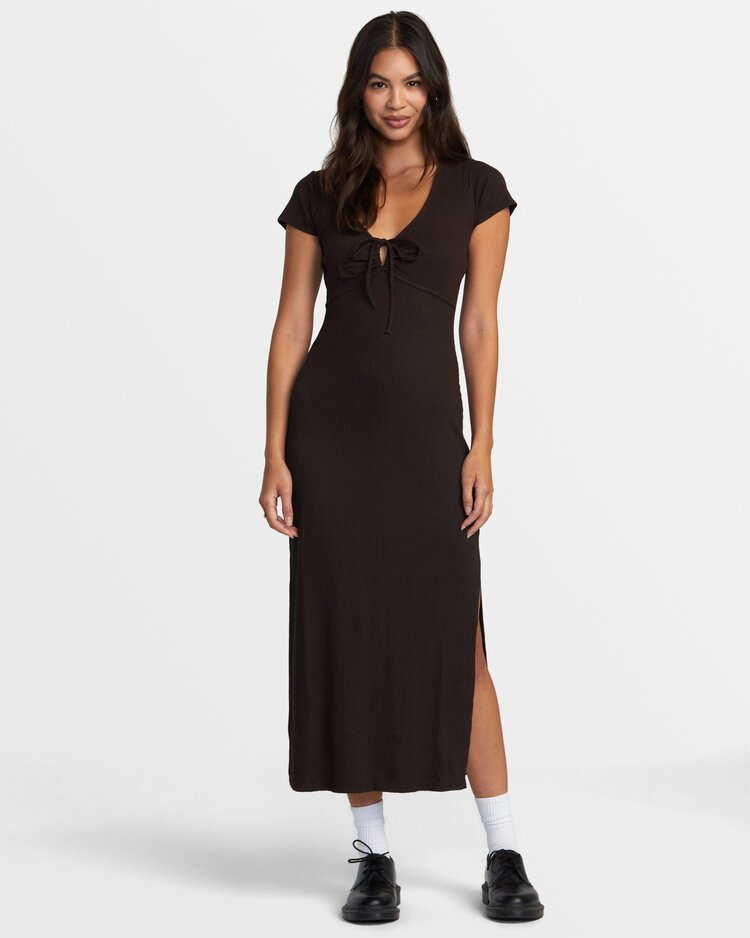 RVCA Smitten II Midi Dress | Chocolate Torte