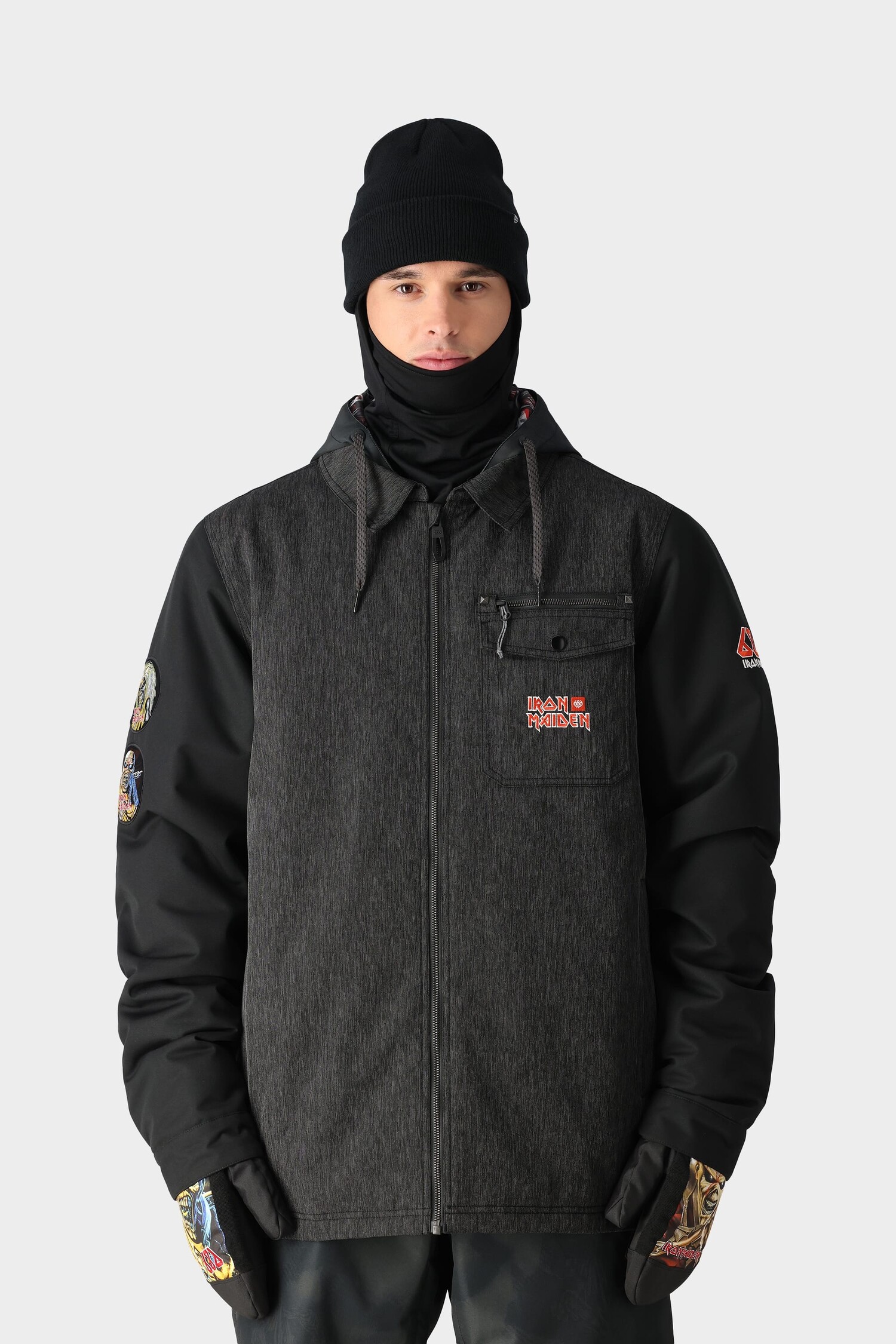 Black denim battle jacket outlet
